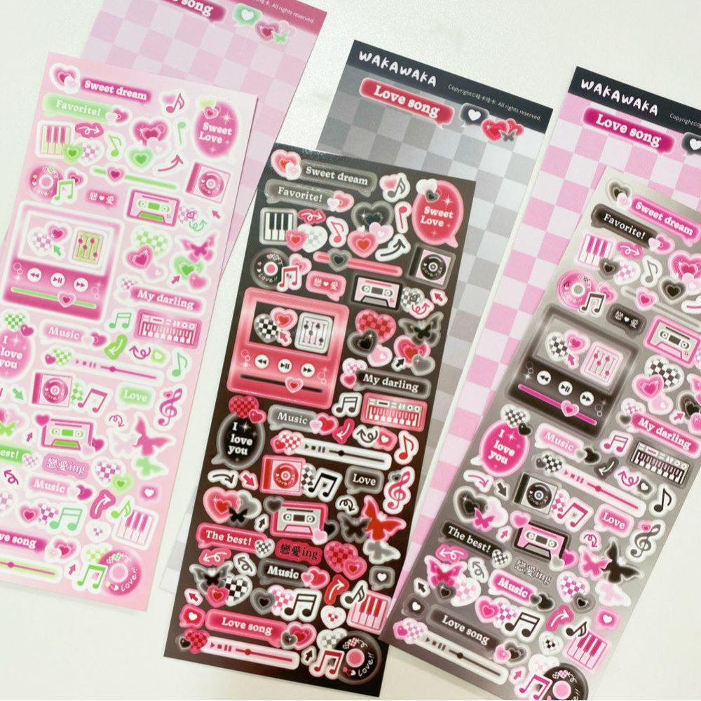 Glitter Vinyl Roll - SCRAPBOOK Musik dekorative Aufkleber koreanische DIY