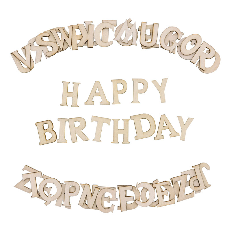 Craft Embellishment - 100 stücke Buchstaben Holz Alphabet Nummer