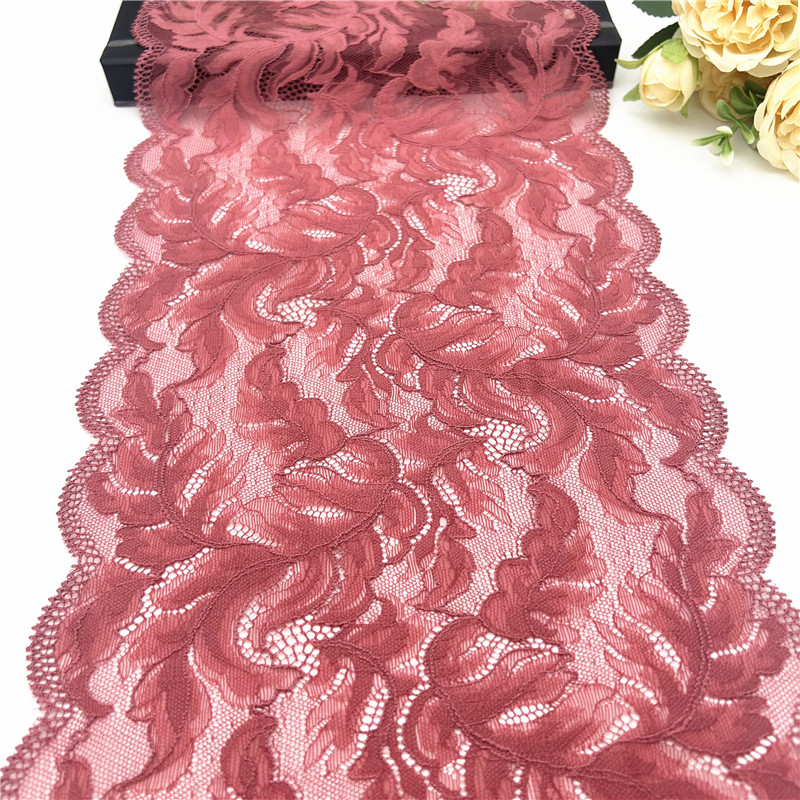 Elastic Lace Trim - 3y/lot Breite 23cm Staubrosa Stretch-Elastikspitze für
