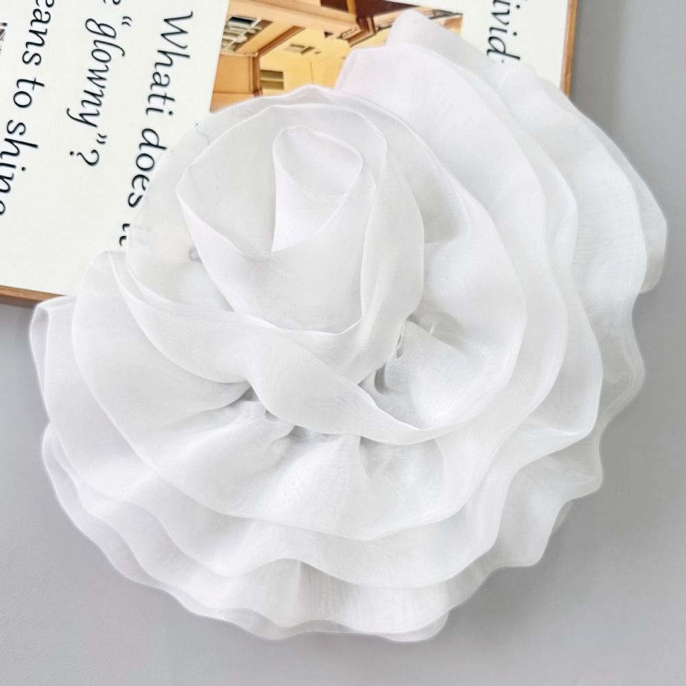 Applique Patch Flower - Handgefertigte Blumen-Applikation zum Aufnähen, Unregelmäßige Organza-Deko