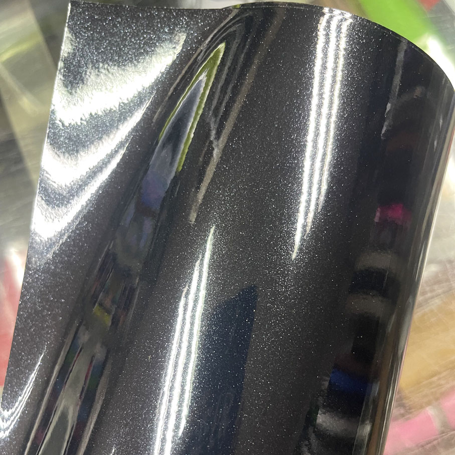 Glitter Vinyl Roll - 20/30/50CM*100/200CM Perlglänzende Schwarz-Weiße Glitzer-Vinylfolie mit Diamant-Effekt,