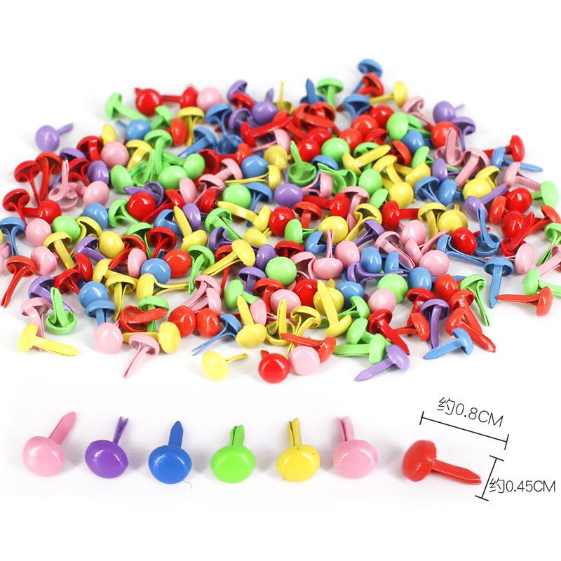 Embellishments For Scrapbooking - 100pcs/Tasche Neue Mix Muster Runde Metall