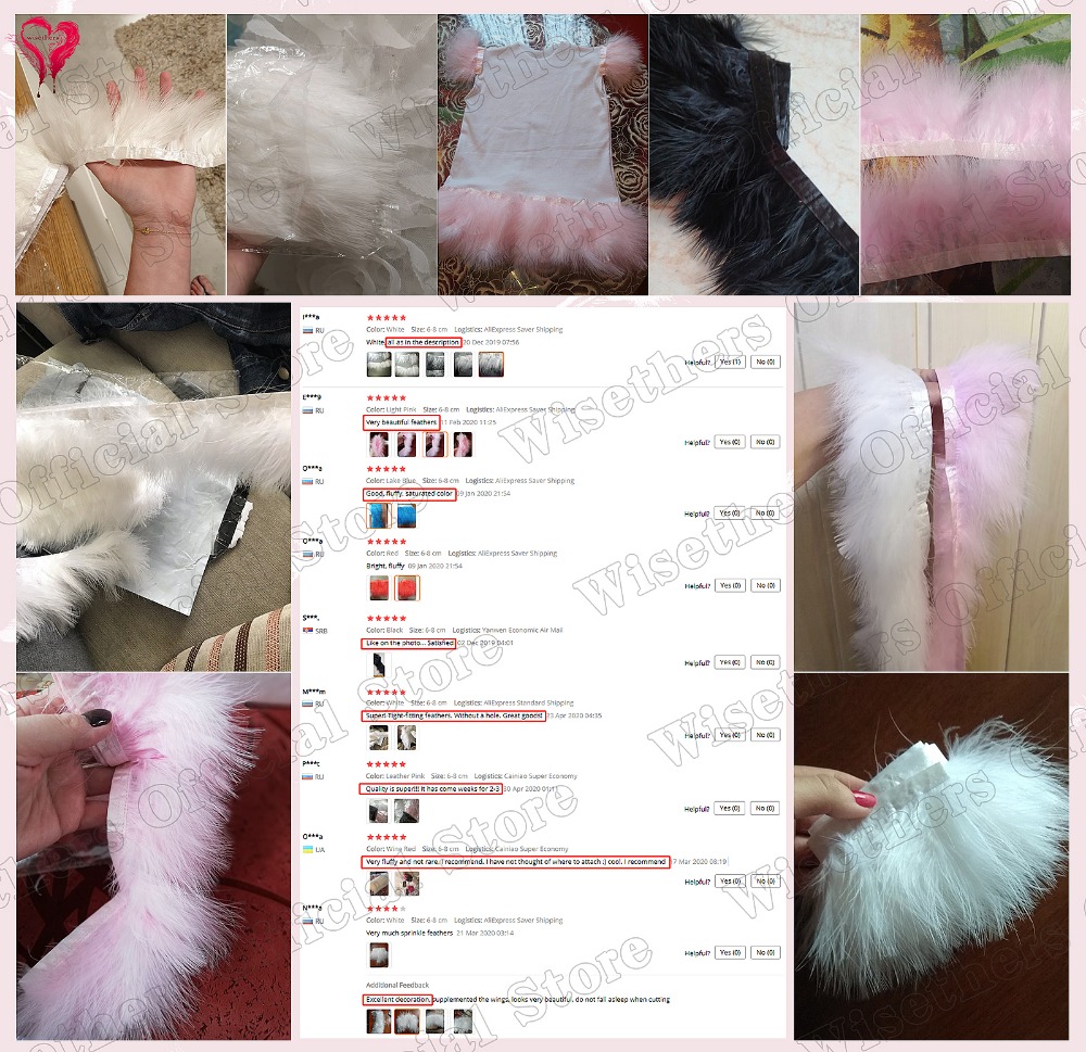 1 Meter ausgefallenes, weiches – Feather Trim Marabou Bewertung und Preis
