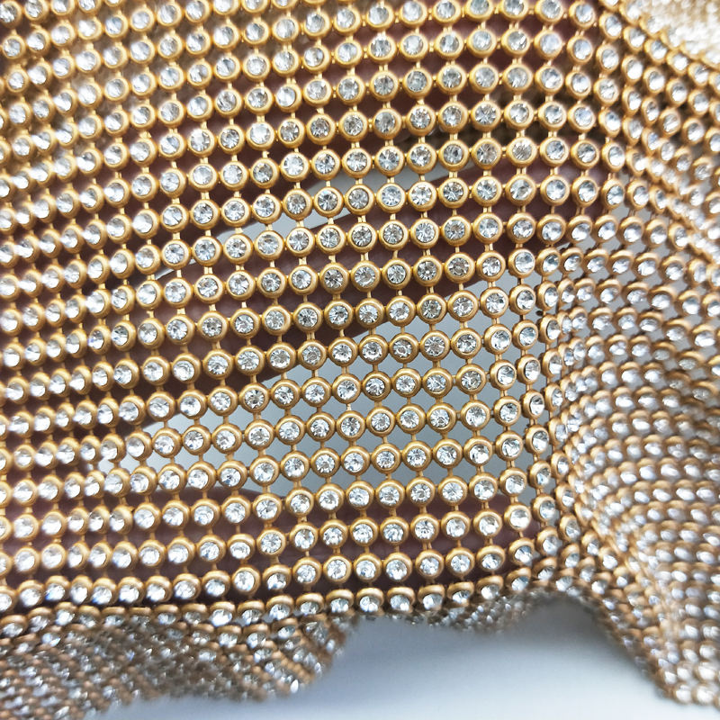 45x120cm Sparkly Gold Basis St – Crystal Mesh Fabric Bewertung und Preis