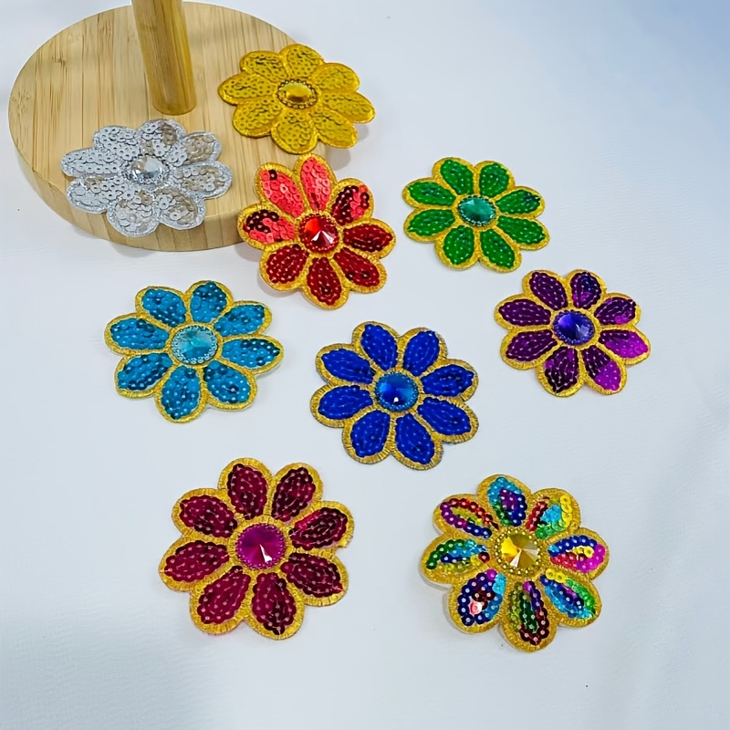 10 Stück Blumen-Pailletten-App – Applique Patch Flower Bewertung und Preis