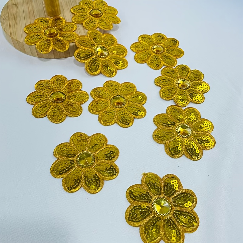 10 Stück Blumen-Pailletten-App – Applique Patch Flower Bewertung und Preis