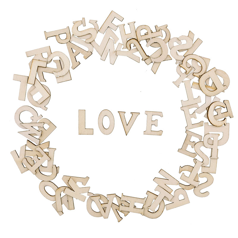 100 stücke Buchstaben Holz Alp – Craft Embellishment Bewertung und Preis