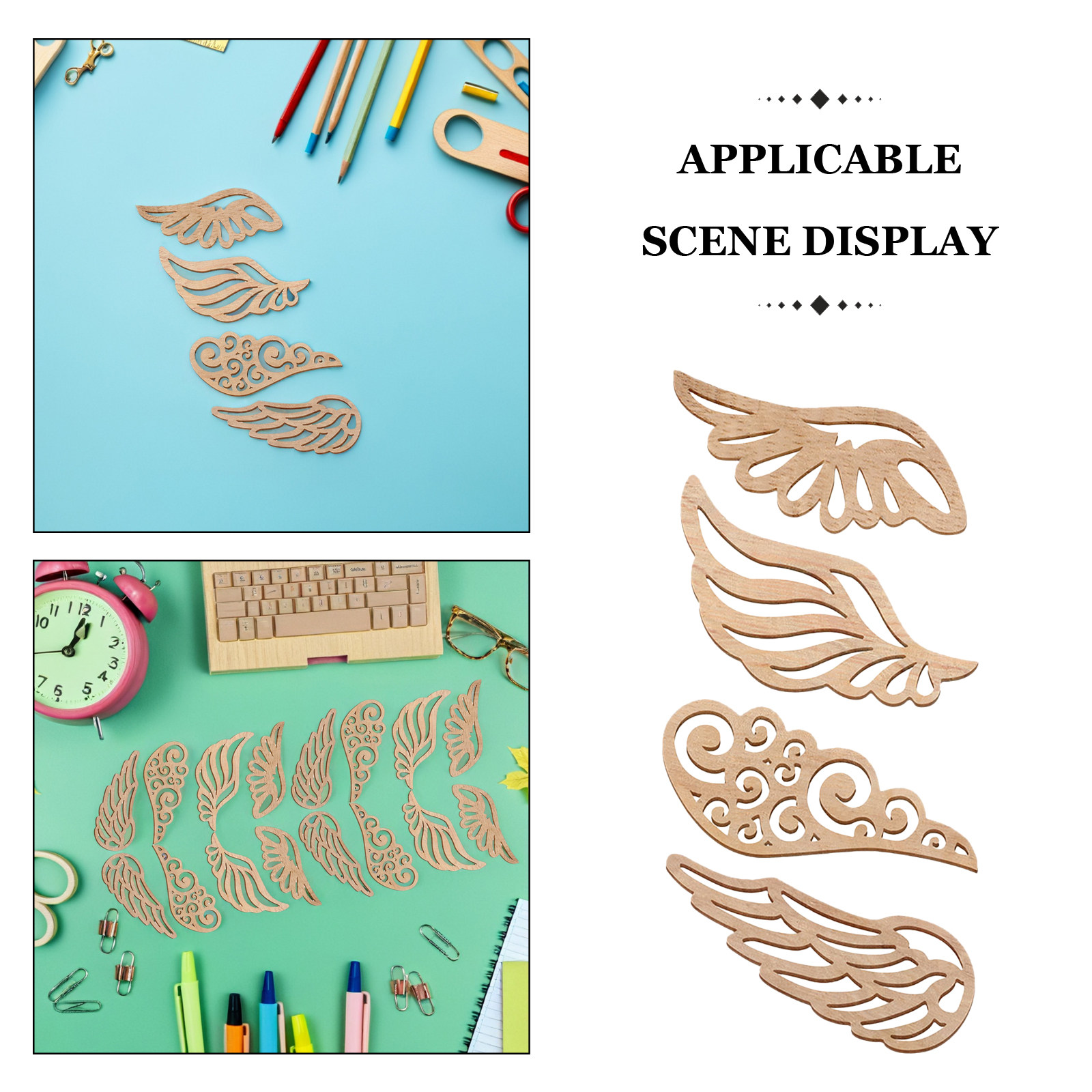 40 Stück Holzflügel-Ausschnitt – Christmas Craft Embellishment Bewertung und Preis