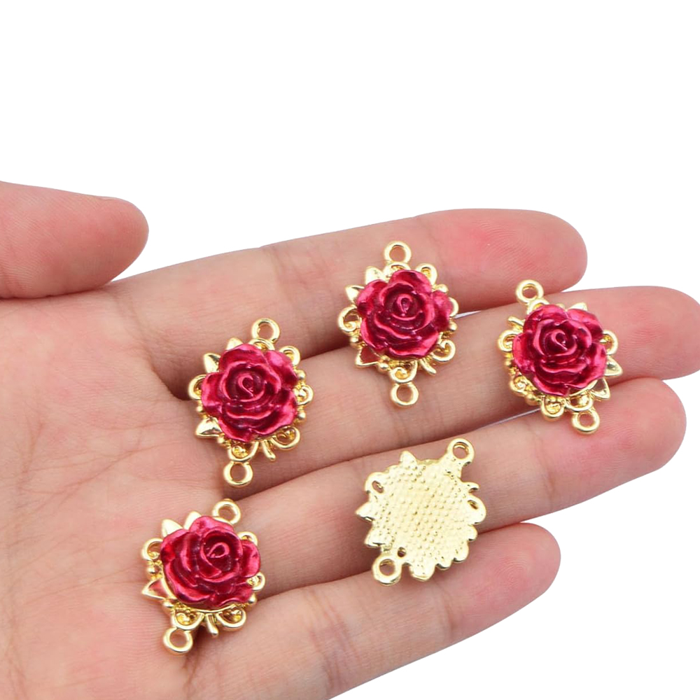 5/10 Stück Rosen-Anhänger, 3D- – Embellishment Crafts Bewertung und Preis
