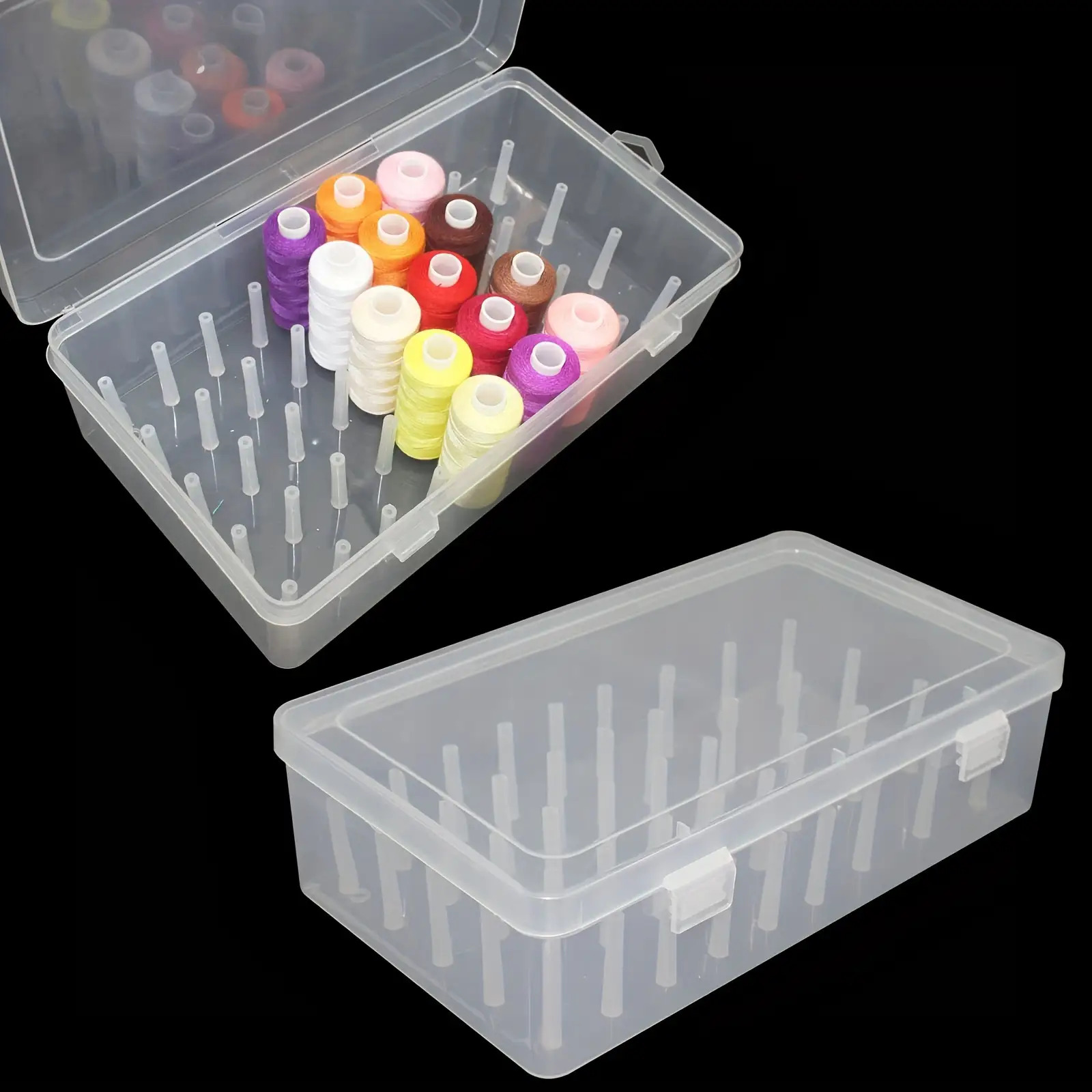 Transparente Kunststoff-Nähgar – Craft Embellishment Storage Bewertung und Preis