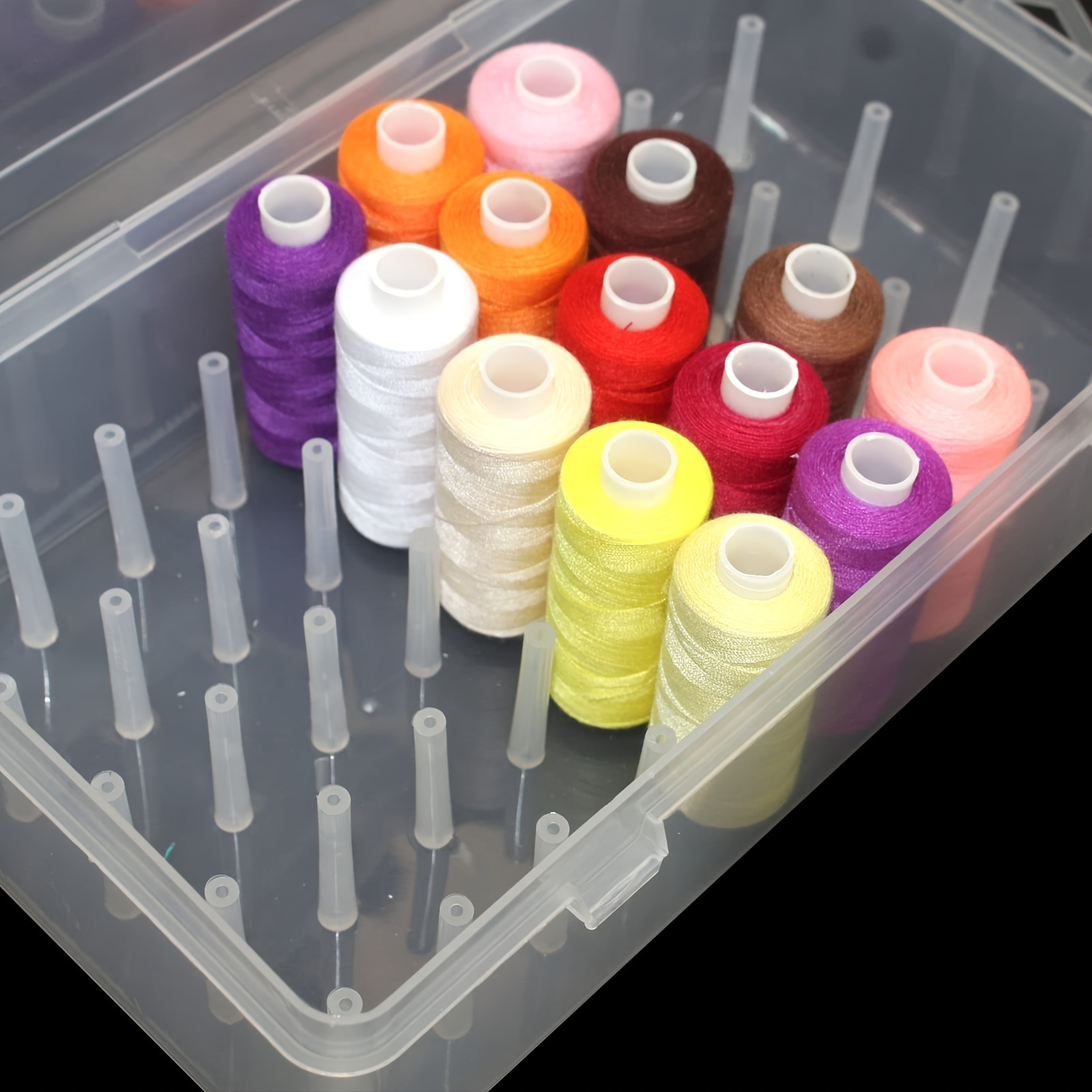 Transparente Kunststoff-Nähgar – Craft Embellishment Storage Bewertung und Preis