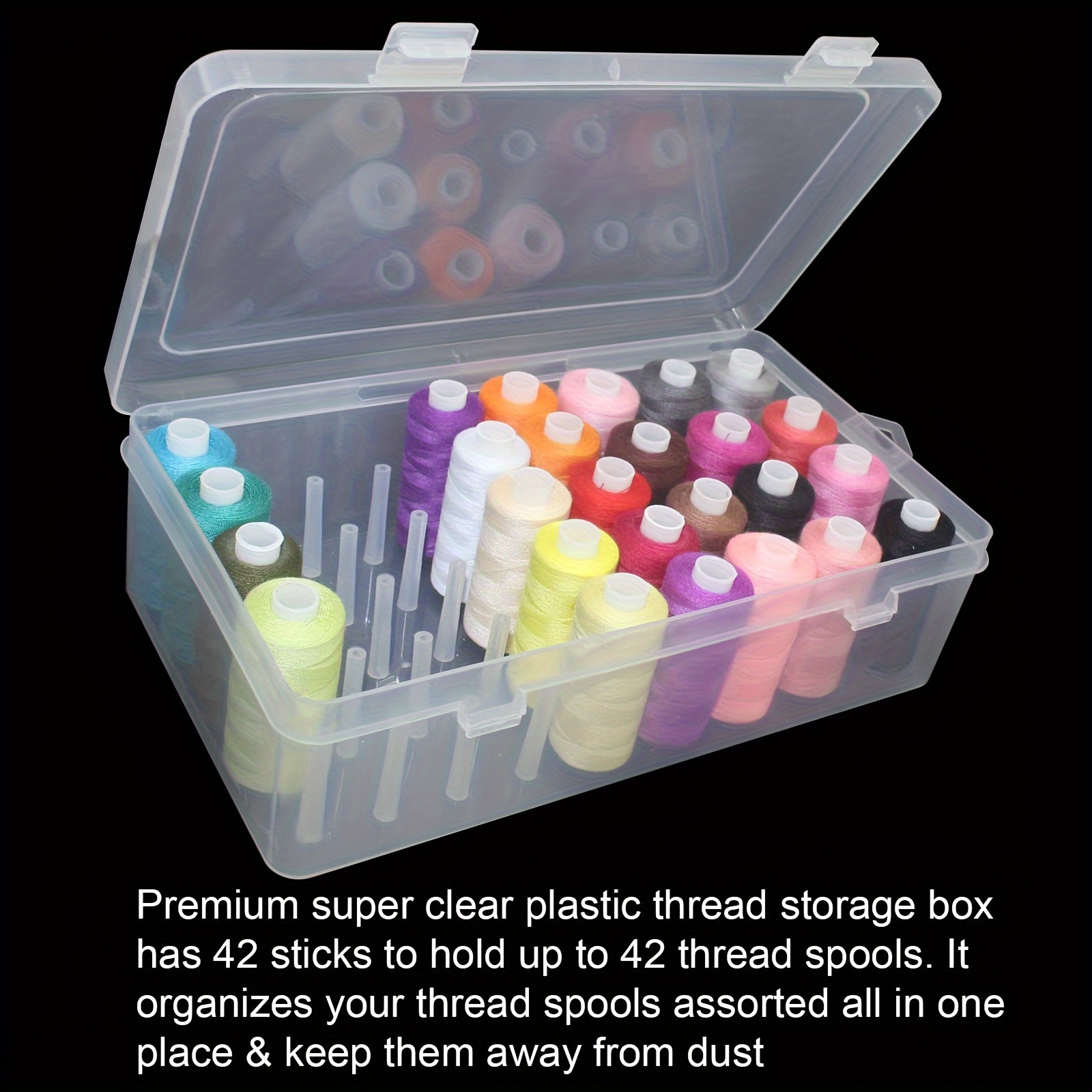 Transparente Kunststoff-Nähgar – Craft Embellishment Storage Bewertung und Preis