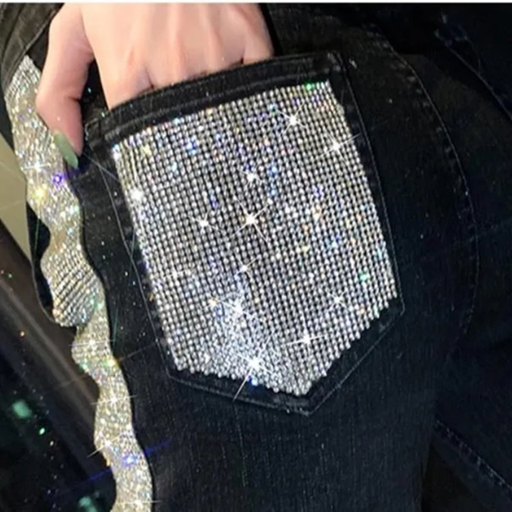 Luxus Strass Patches Jean Appl – Hotfix Rhinestone Sheet Bewertung und Preis