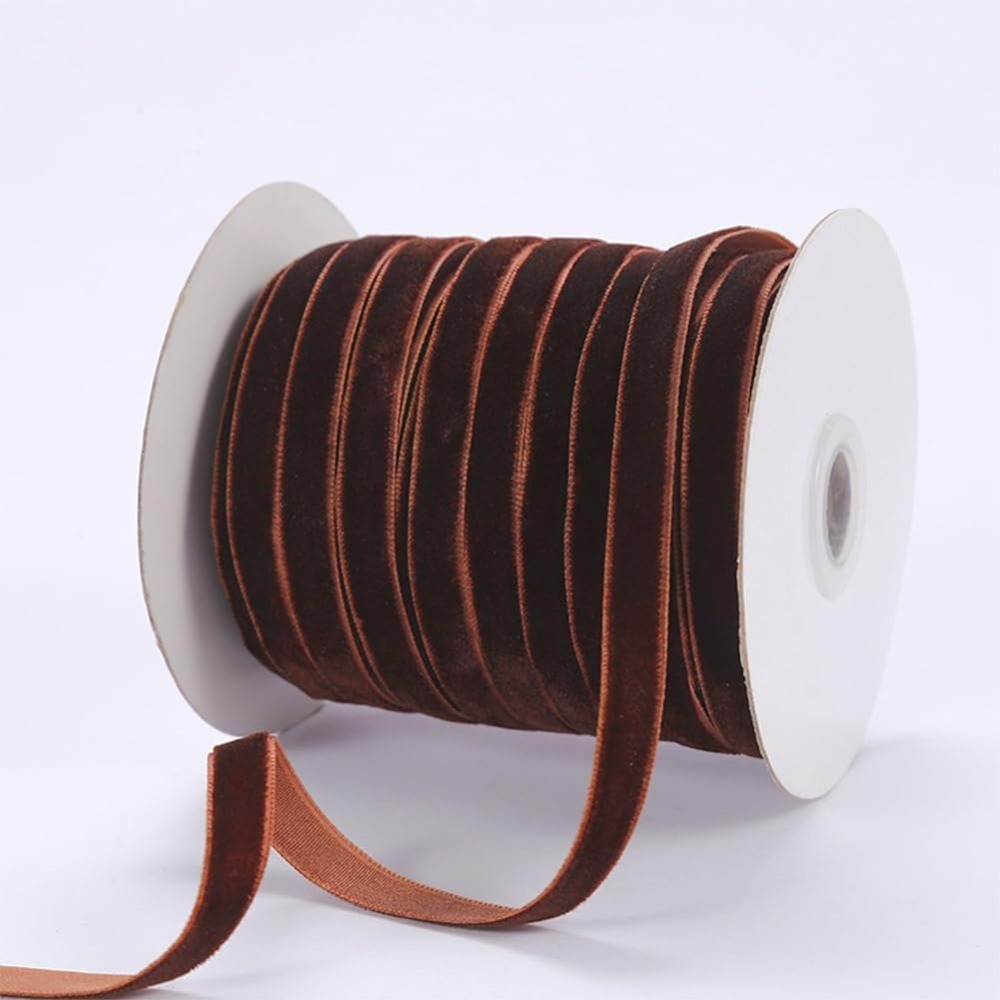 50 Yards 3/8 Inch Coconut Brow – Velvet Ribbon Roll Bewertung und Preis