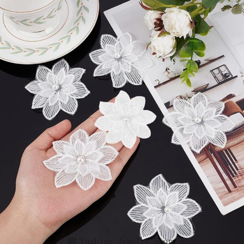 20 Stück dekorative weiße Blum – Applique Patch Flower Bewertung und Preis
