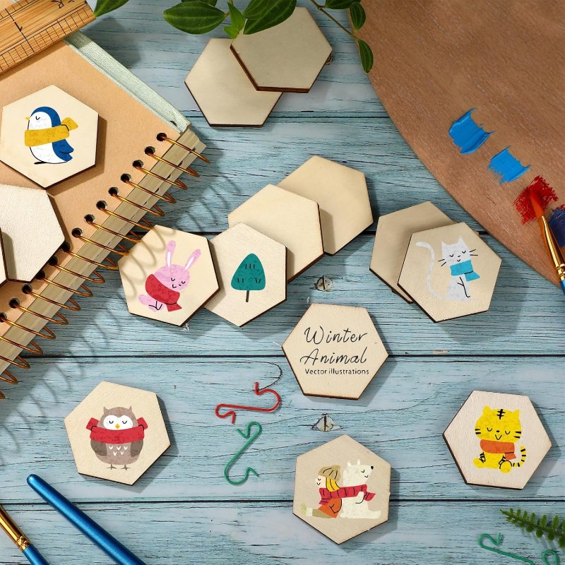 50 Stück 4 cm unlackierte Holz – Craft Embellishment Bewertung und Preis