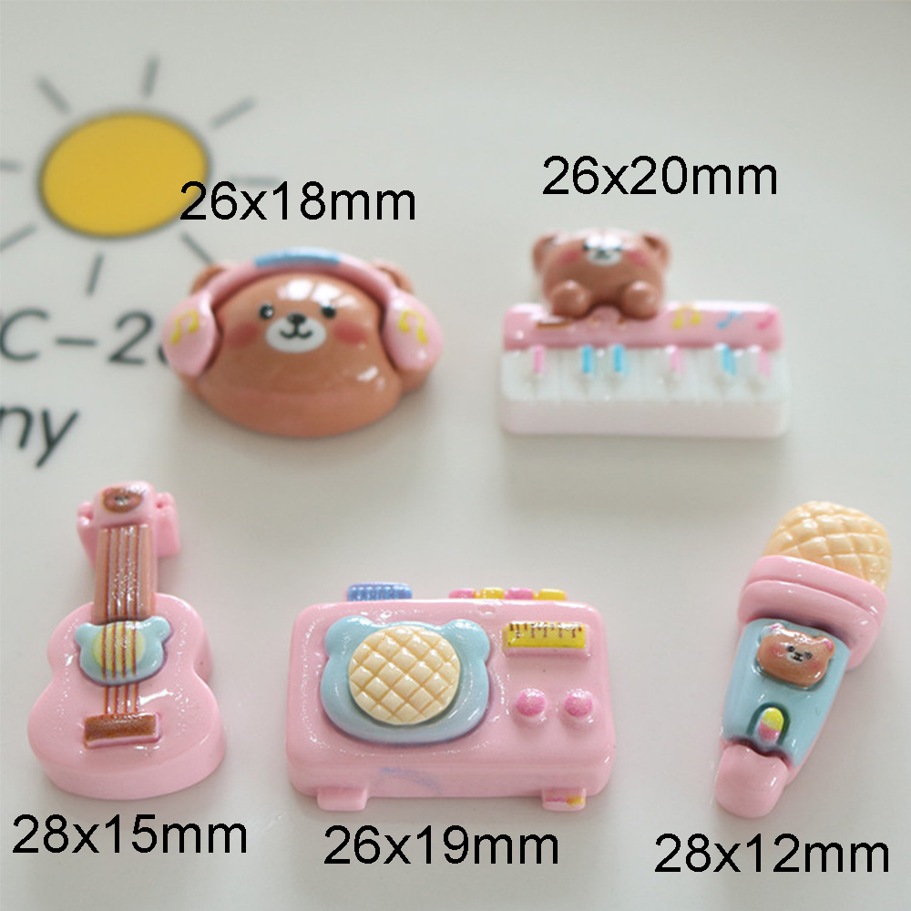 10PCS Glänzende Bär Musikinstr – Embellishments For Scrapbooking Bewertung und Preis