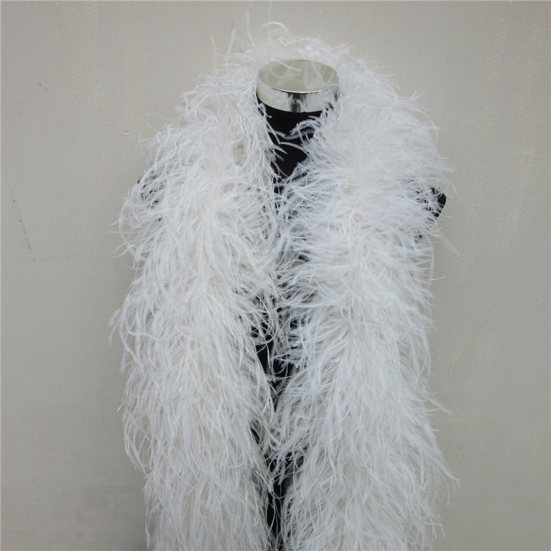 2 Meter 6-lagige weiße natürli – Feather Trim Marabou Bewertung und Preis